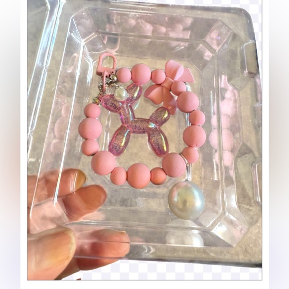 Pink Candy Color Balloon Dog Bag Candy Keychain - Picture 4 of 10